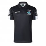 Maglia Polo Cronulla Sutherland Sharks Rugby 2026 Nero
