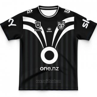 Maglia Bambini Nuova Zelanda Warriors Rugby 2025 Allenamento Nero