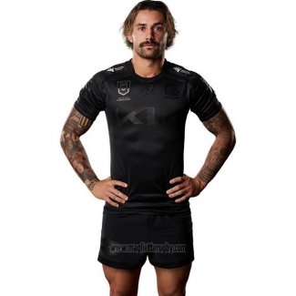 Maglia Brisbane Broncos Rugby 2025 Captains Run Nero