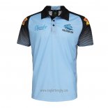 Maglia Polo Cronulla Sutherland Sharks Rugby 2021 Celeste