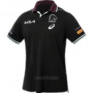 Maglia Polo Brisbane Broncos Rugby 2025 Nero