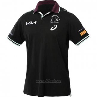 Maglia Polo Brisbane Broncos Rugby 2025 Nero